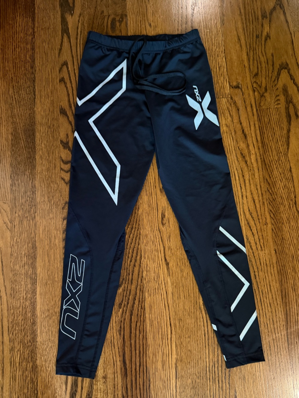 2XU Black Compression Leggings with White Logo Accents